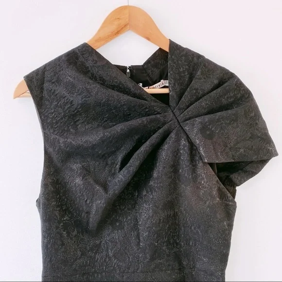 Alice + Olivia Kiro Ruffled Shoulder Mini Dress